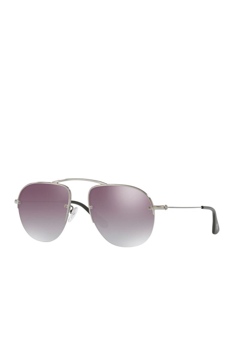 Prada 55mm Pilot Sunglasses, Main, color,