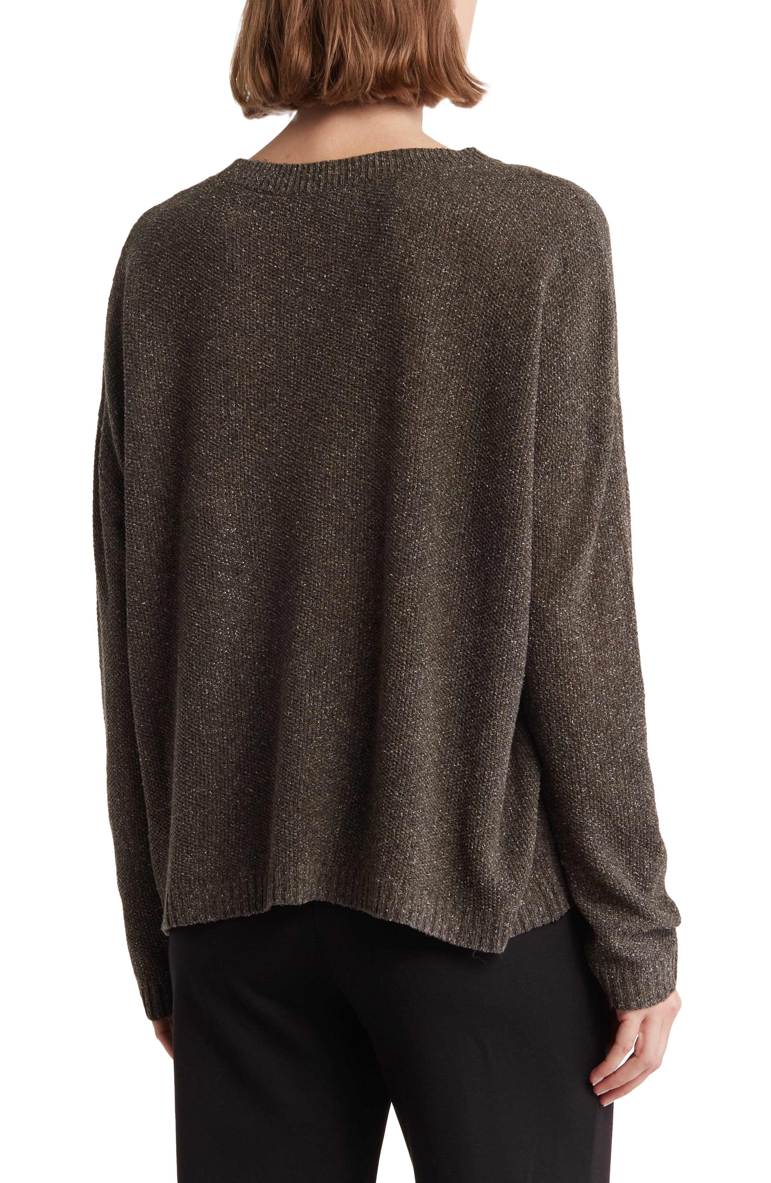 Silk V-Neck Long Sleeve Polo - image 2