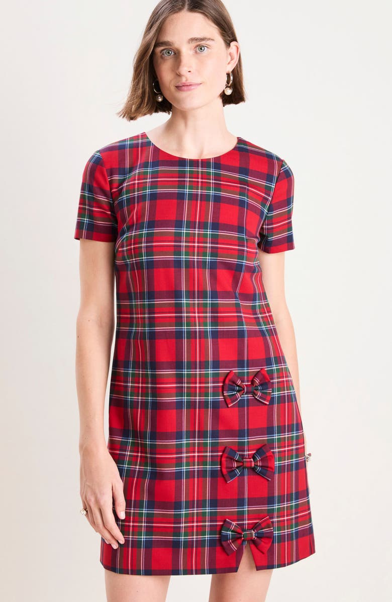 vineyard vines Bow Wool Blend Minidress, Alternate, color, 