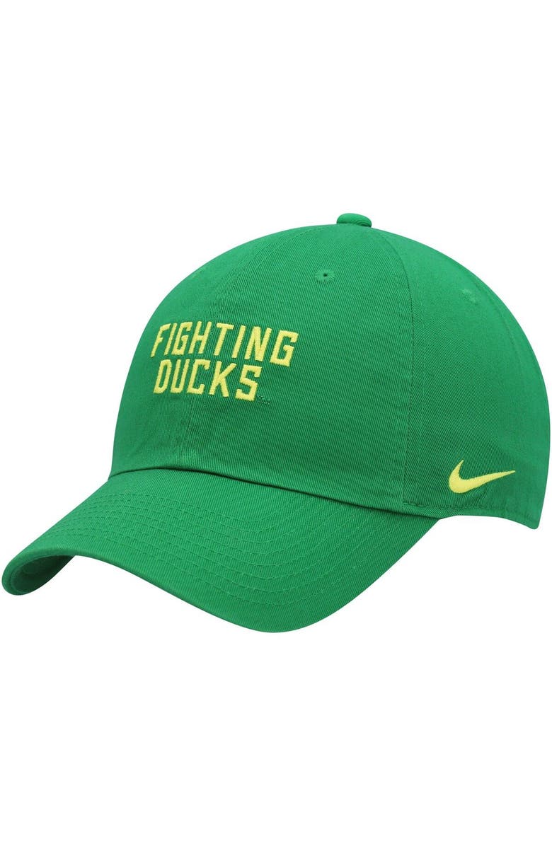 Nike Men's Nike Green Oregon Ducks Heritage86 Wordmark Adjustable Hat, Main, color,