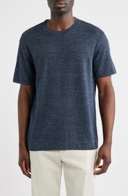 Nordstrom Linen & Cotton Short Sleeve Sweater Tee