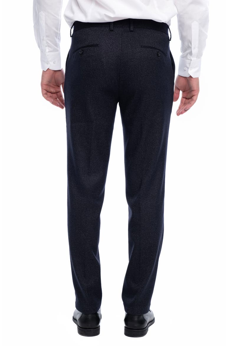 Cita Herringbone Straight Leg Pants, Alternate, color, NAVY BLUE