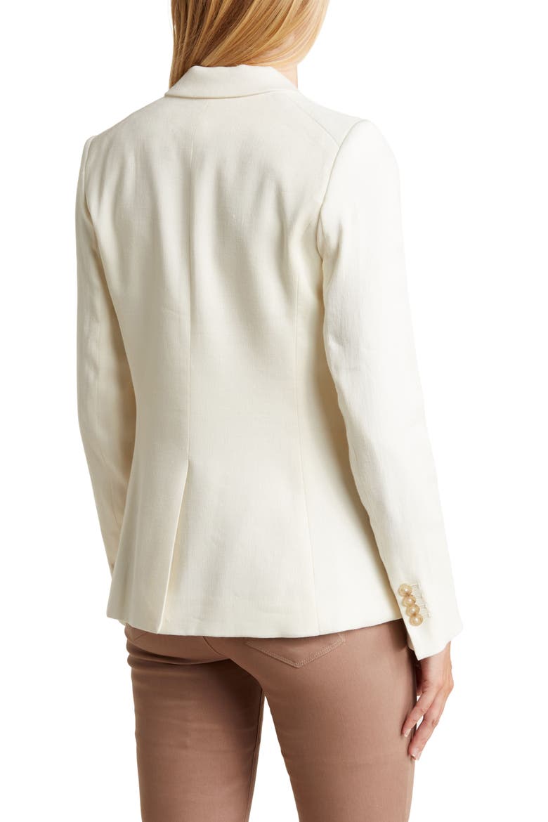 Peak Lapel Cutaway Dickey Blazer, Alternate, color, WHITE
