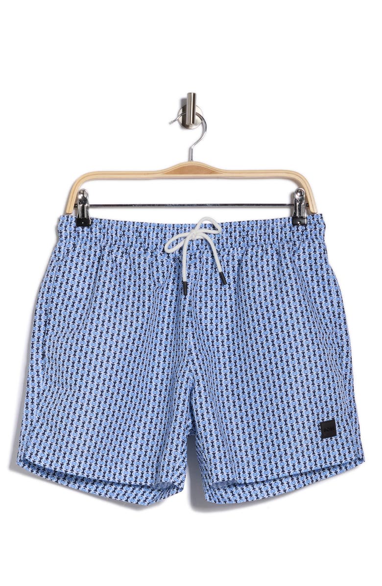 BOSS Vibe Swim Trunks, Alternate, color, Bright Blue