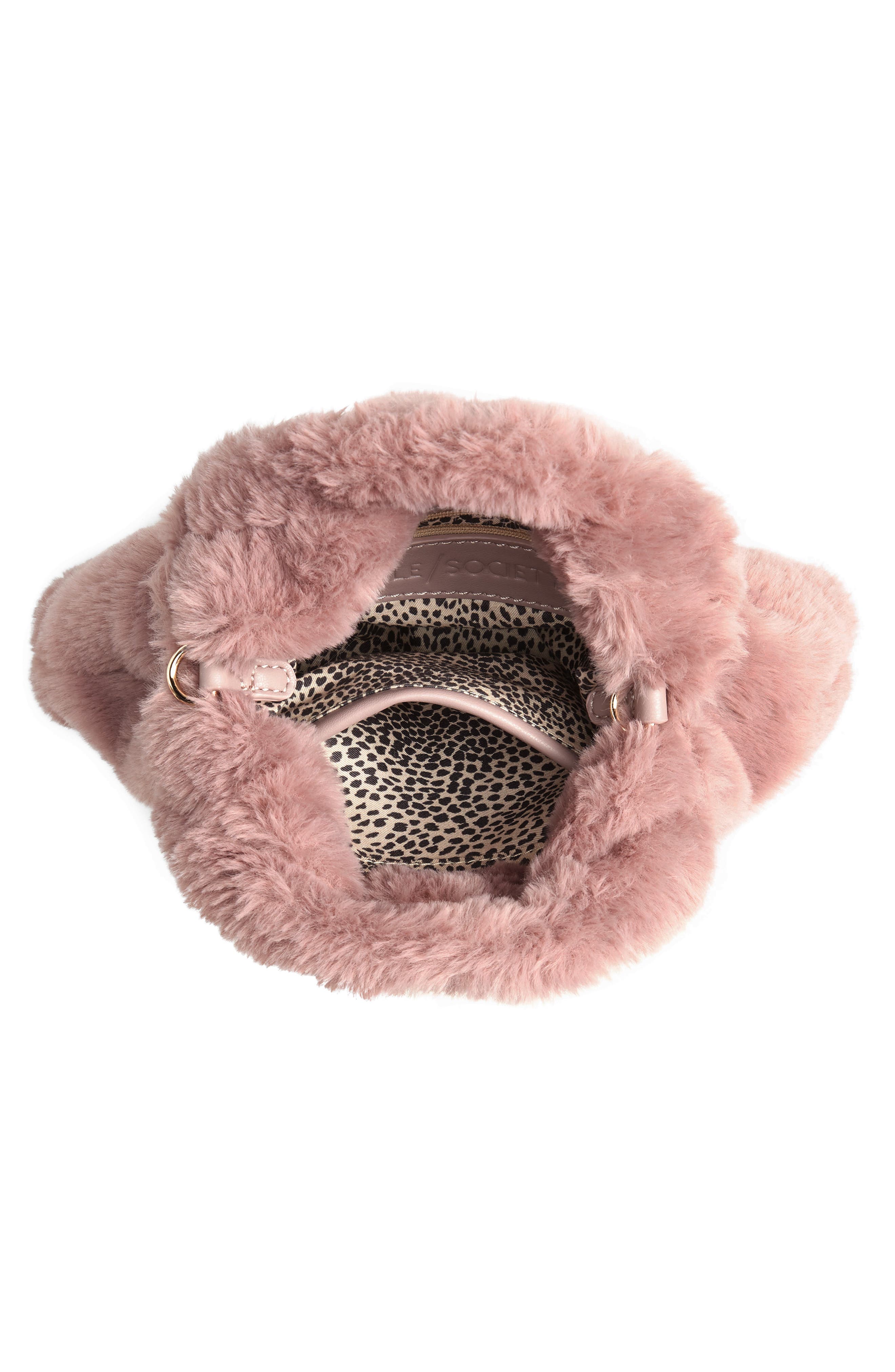 Loray Faux Fur Bag, Alternate, color, MAUVE