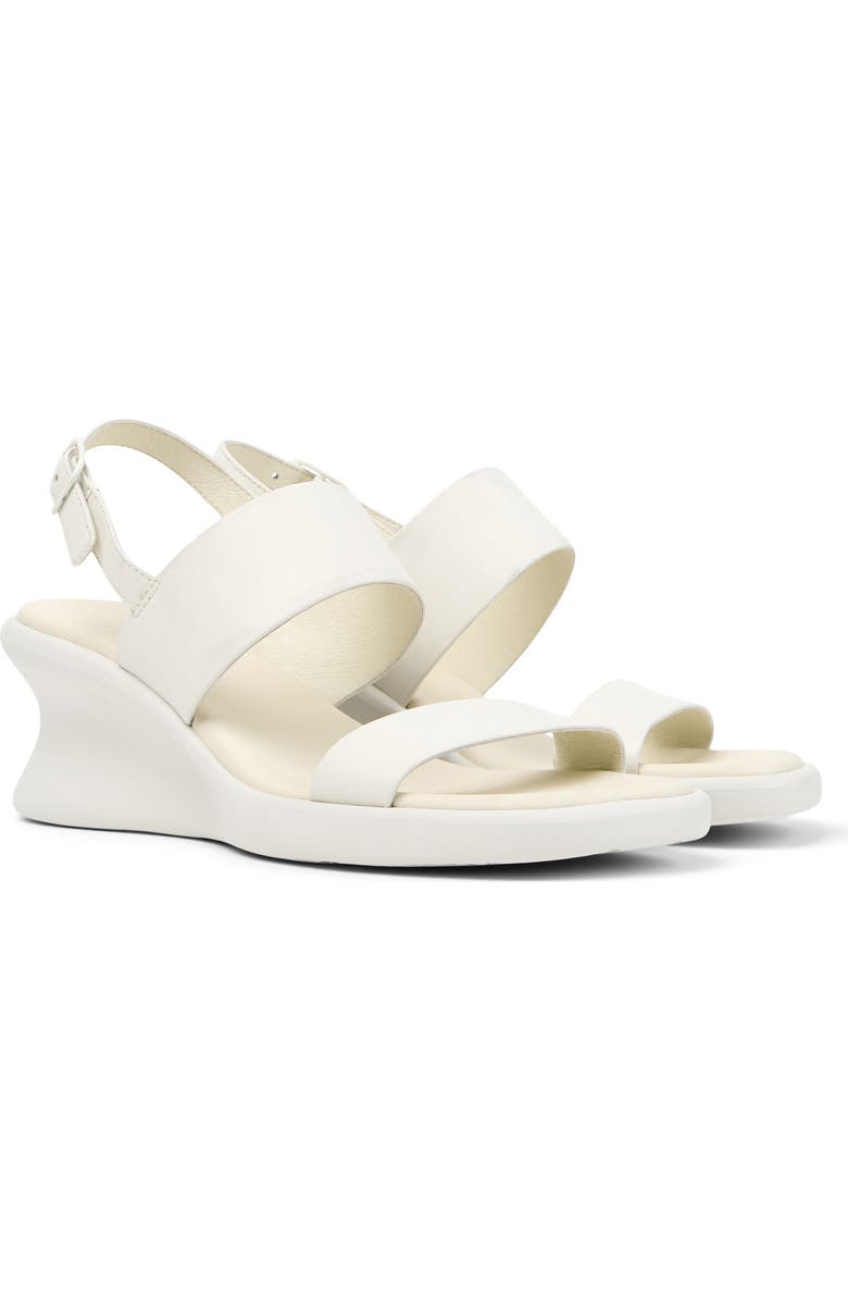 Camper Louise Slingback Wedge Sandal, Main, color, White Natural