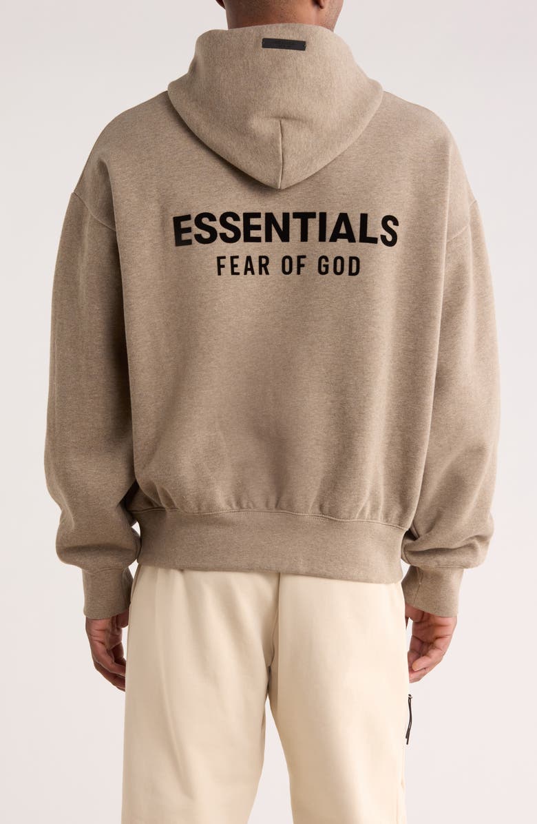 Fear of God Essentials Classic Fit Fleece Hoodie, Alternate, color, Concrete/Dark Concrete Heather