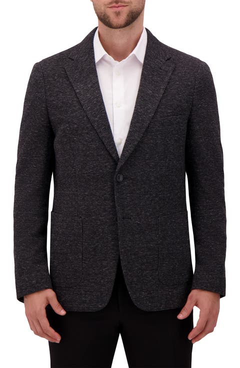 Textured Comfort Knit Cotton Blend Sport Coat