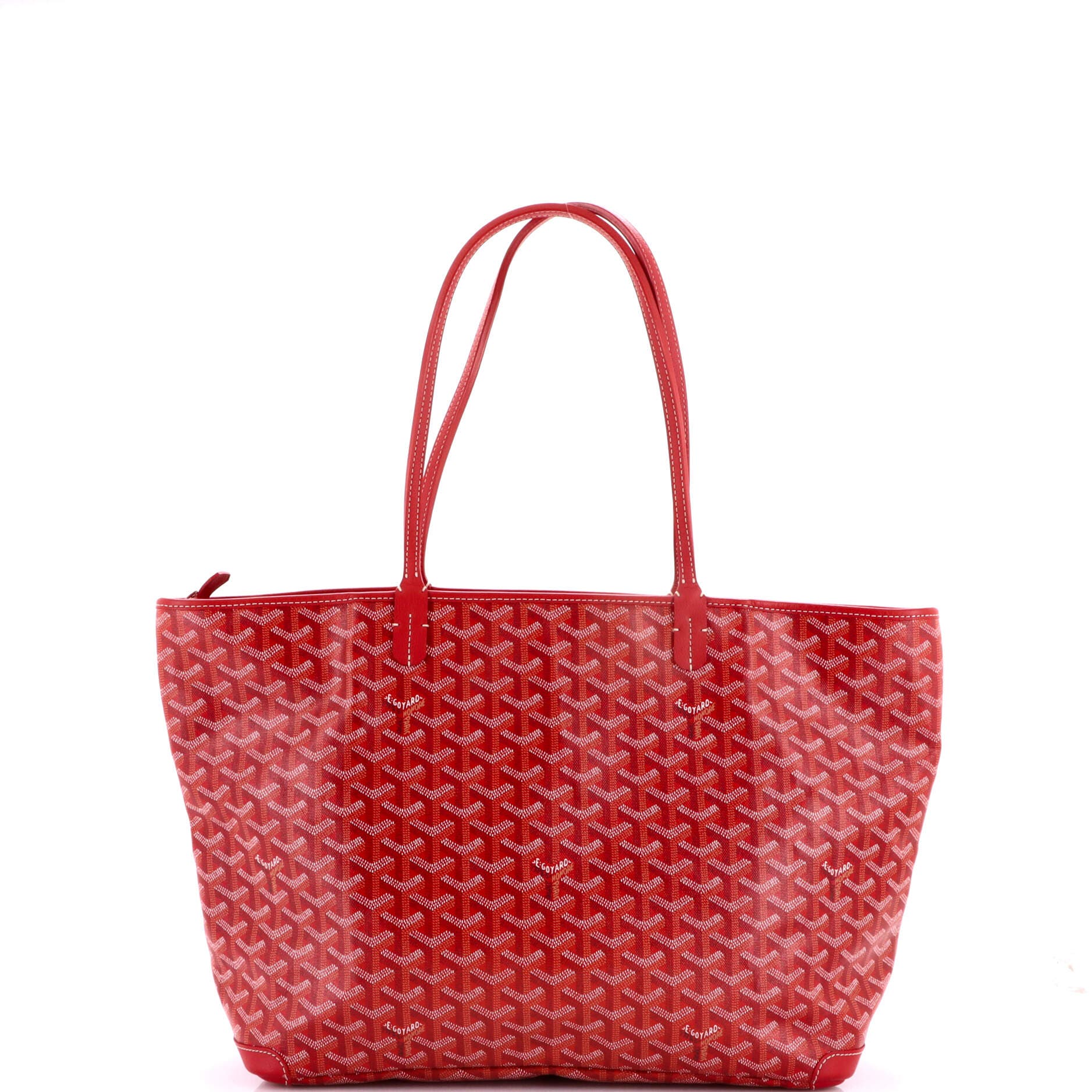 Pre-Owned Goyard Artois Tote Coated Canvas MM, Alternate, color, Red