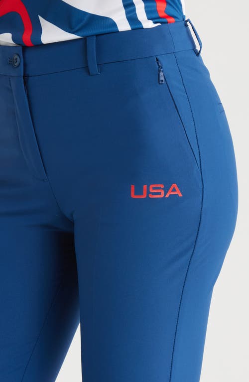 J. Lindeberg Pia Performance Crop Golf Pants In Estate Blue