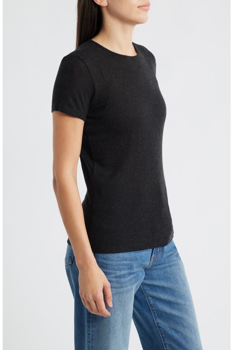 Basic Wool Blend T-Shirt, Alternate, color, BLACK
