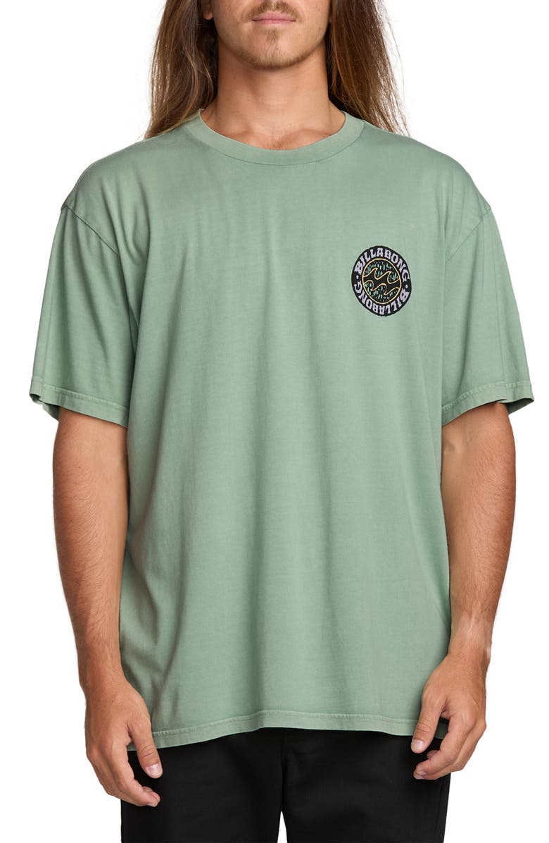 Billabong Decal Cotton Graphic T-Shirt, Main, color, Mist Green