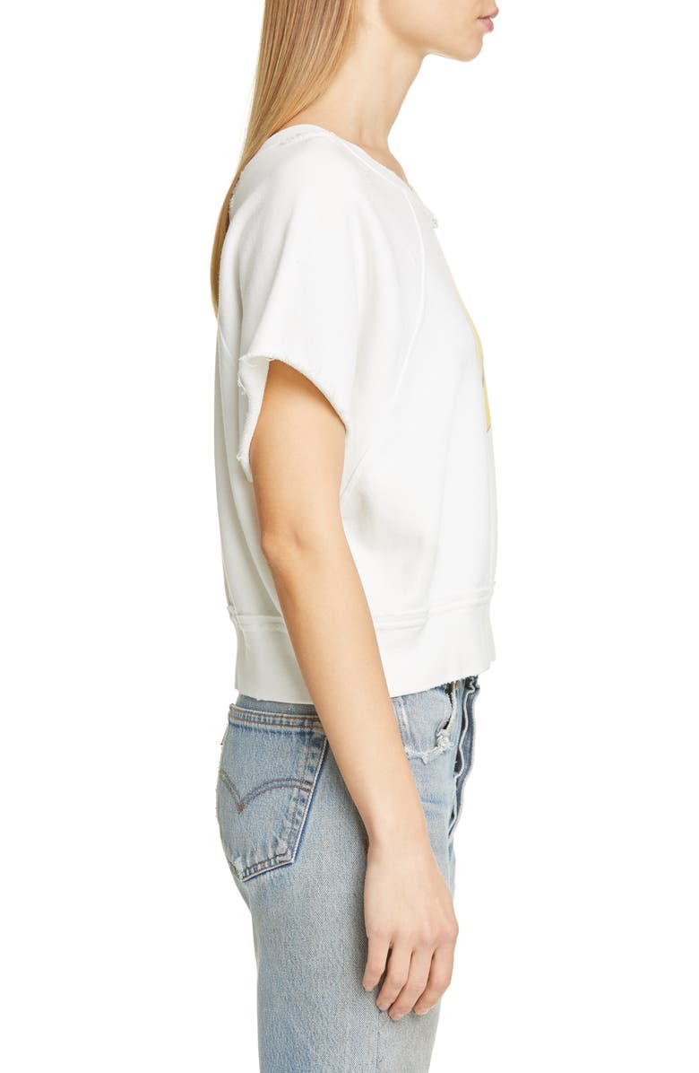 Re/Done Smiley Raw Sweatshirt, Alternate, color,