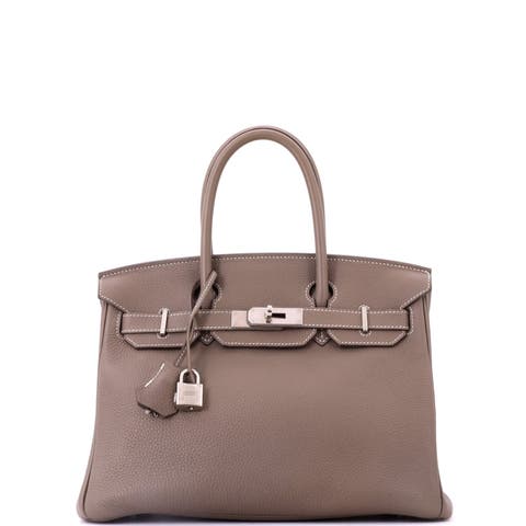 Birkin Handbag Grey Togo with Palladium Hardware 30