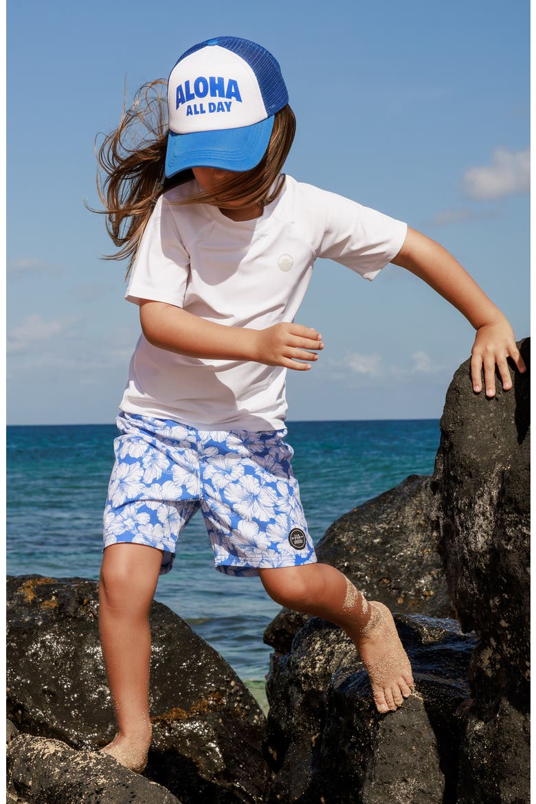 Kids' Marina Blue Board Shorts, Alternate, color, MARINA BLUE