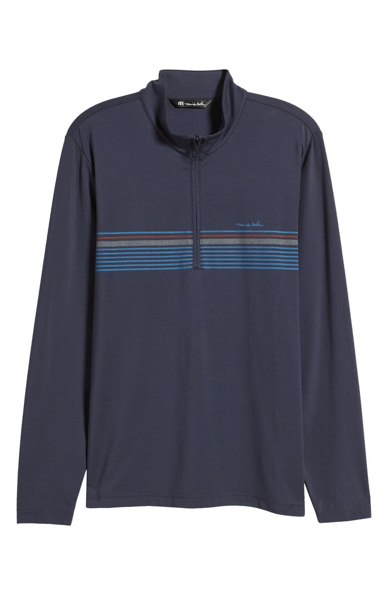 TravisMathew Make Music Stretch Quarter Zip Pullover, Alternate, color, Total Eclipse
