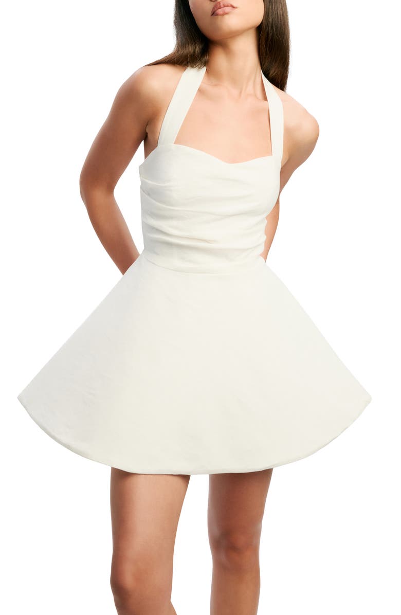 Bardot Sabine Halter Minidress, Main, color, Orchid White