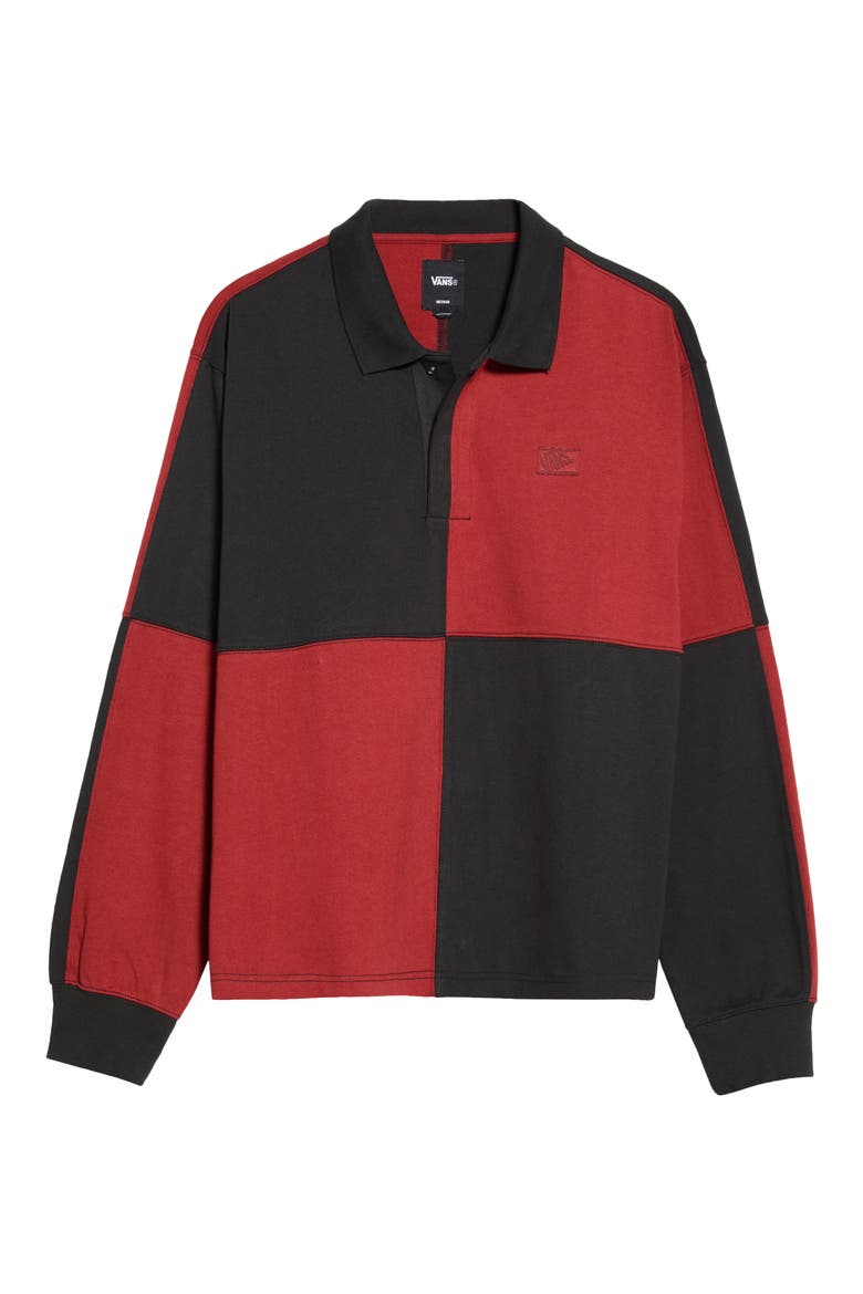 Check Rugby Knit Polo, Alternate, color, POPPY EMBER