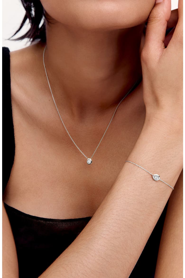 Lab Grown Diamond Pear Bracelet, Alternate, color, STERLING SILVER / LAB DIA