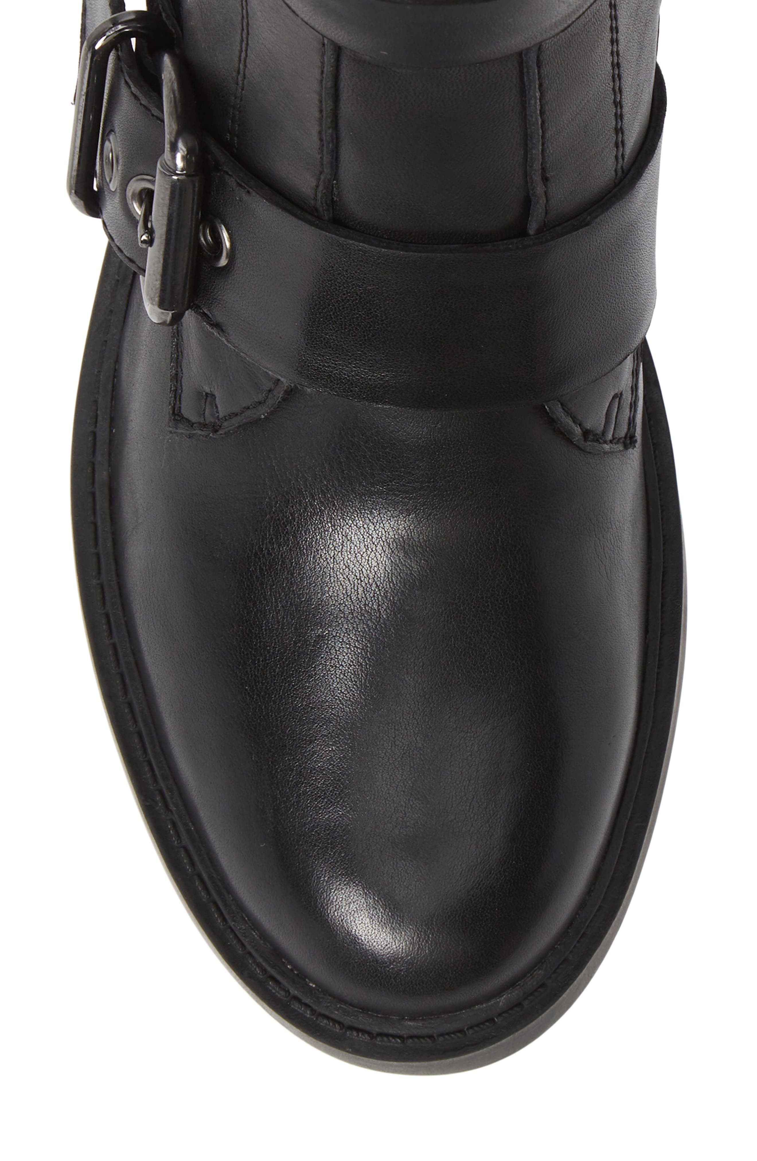 Teigan Moto Bootie, Alternate, color, BLACK LEATHER