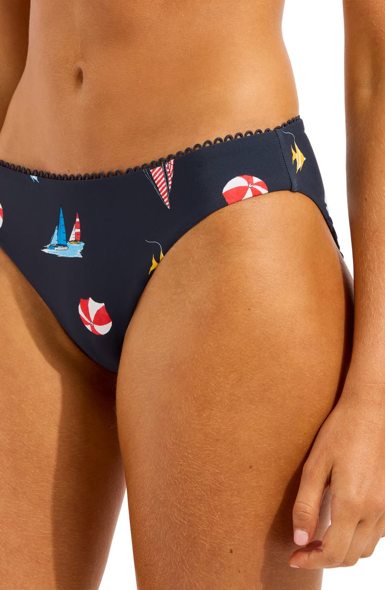 Seafolly Hipster Bikini Bottoms, Alternate, color, True Navy