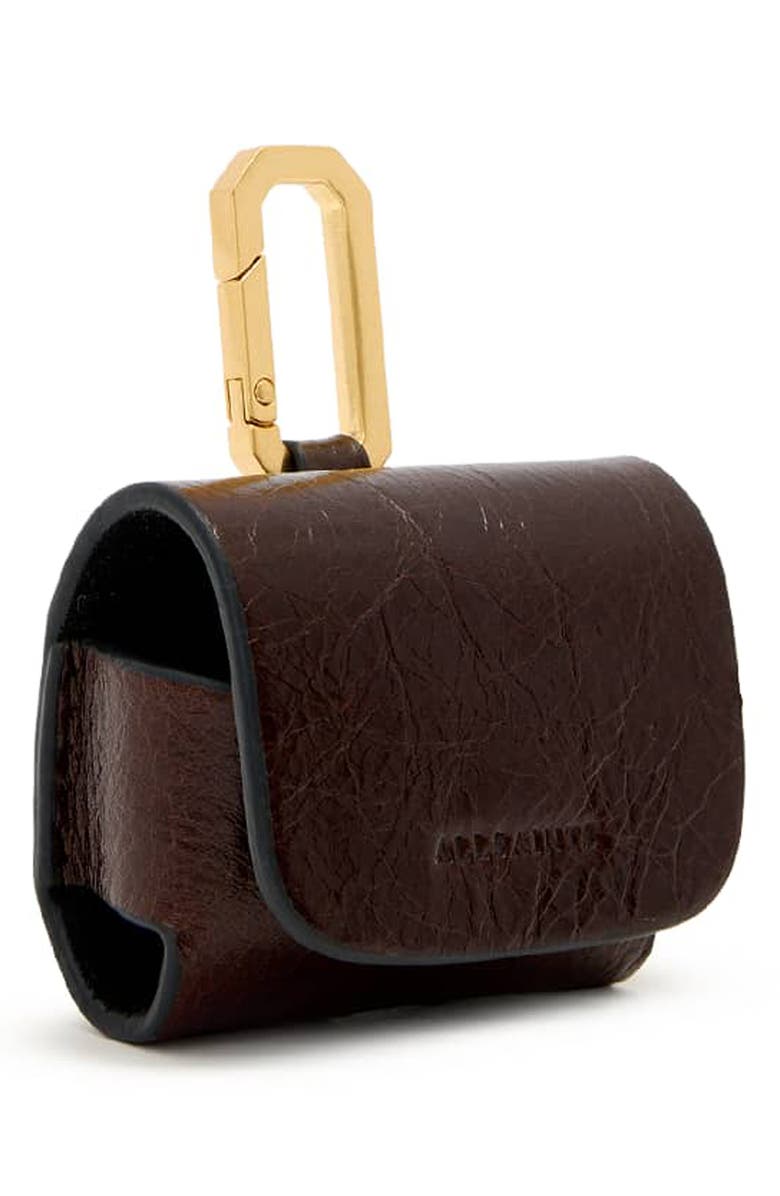 AllSaints Hex AirPod Case, Alternate, color, Cognac Brown