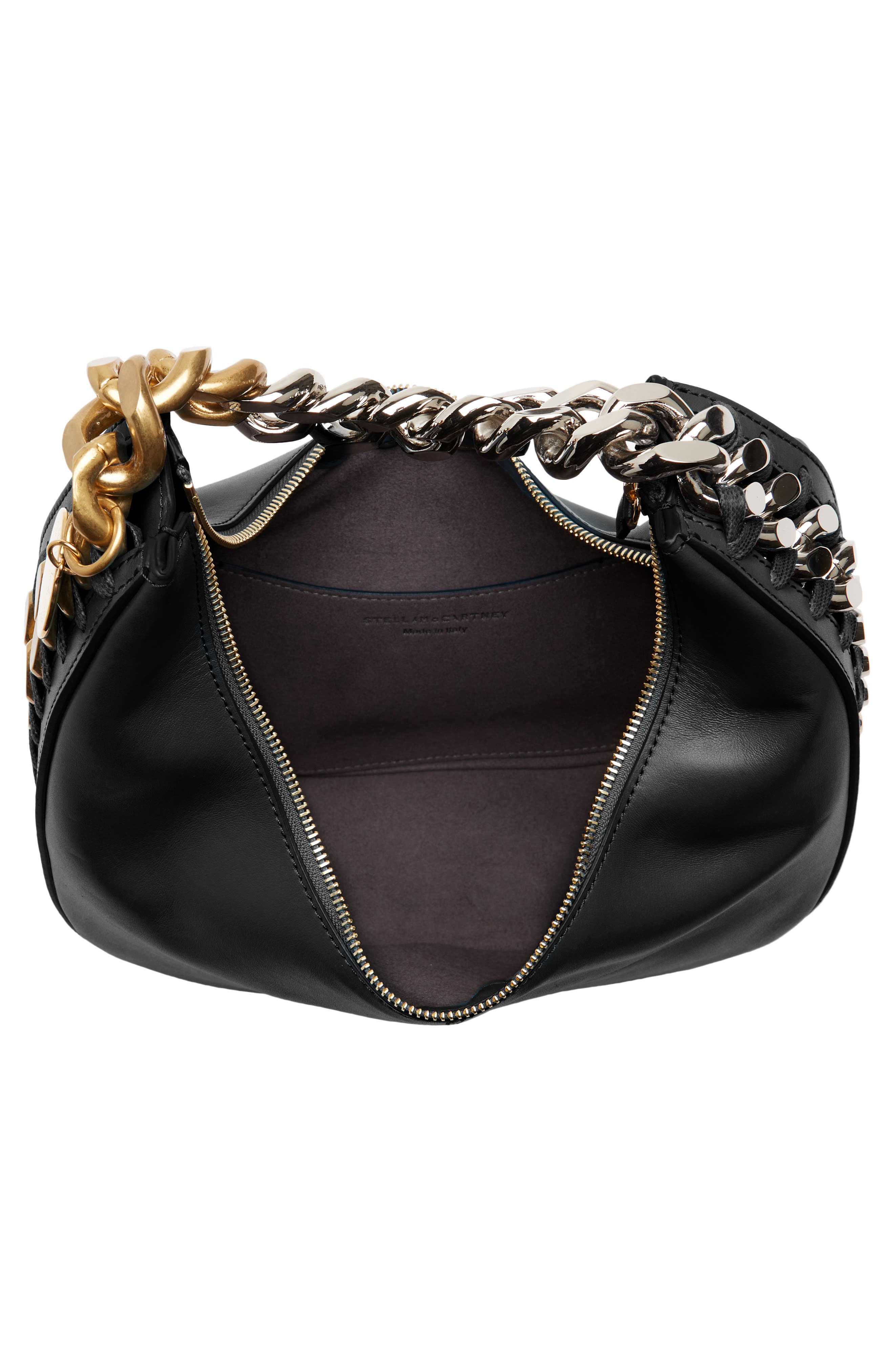 Stella McCartney Small Frayme Faux Leather Shoulder Bag, Alternate, color, 