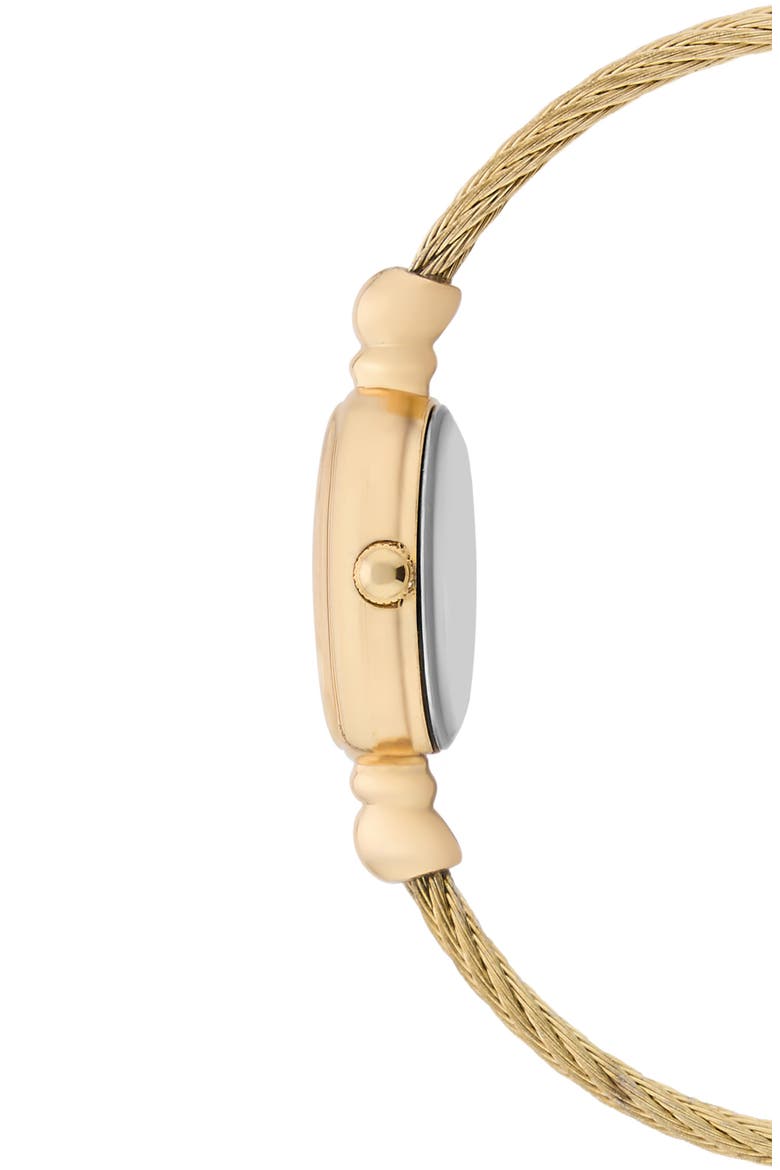 Sienna Cable Bangle Watch, Alternate, color, GOLD