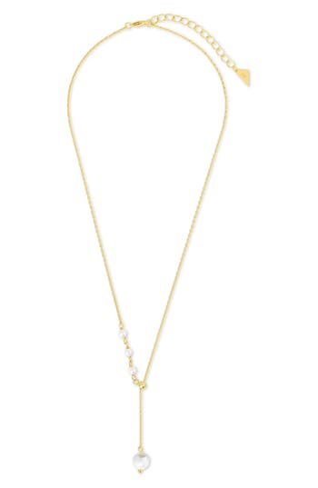 Sterling Forever Florian Freshwater Pearl Lariat Necklace