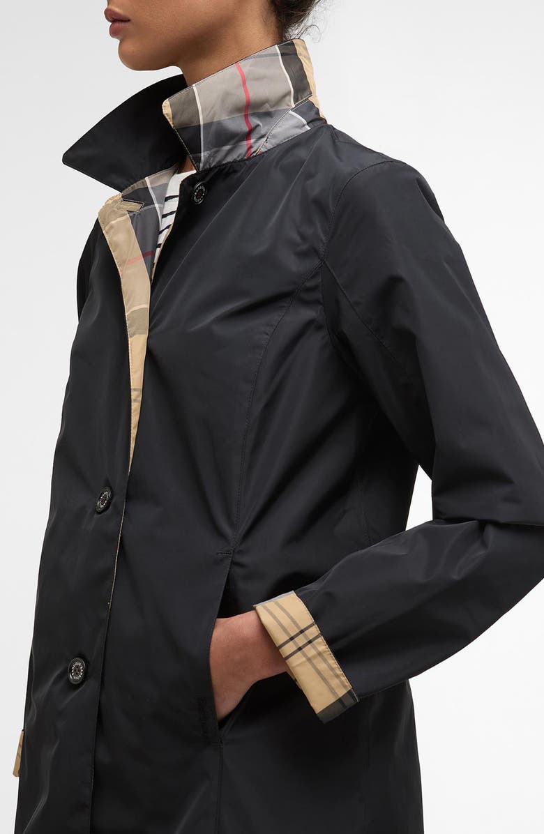 Barbour Babbity Reversible Raincoat, Alternate, color, Black/ Dress Tartan