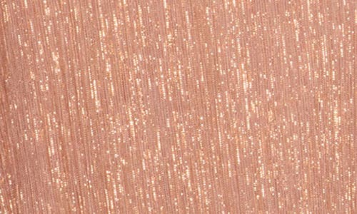 Area Stars Metallic Drawstring Waist Poncho In Rose Gold