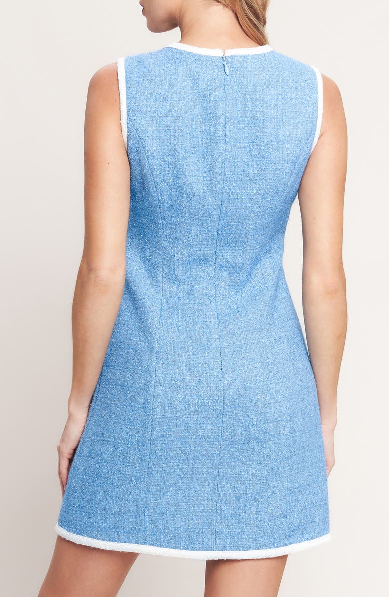 FLYING TOMATO Tweed Minidress, Alternate, color, Blue