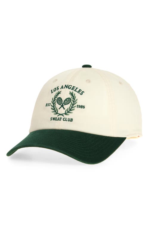 Shop American Needle Sweat Club Cotton Baseball Cap In Ivory/dark Green