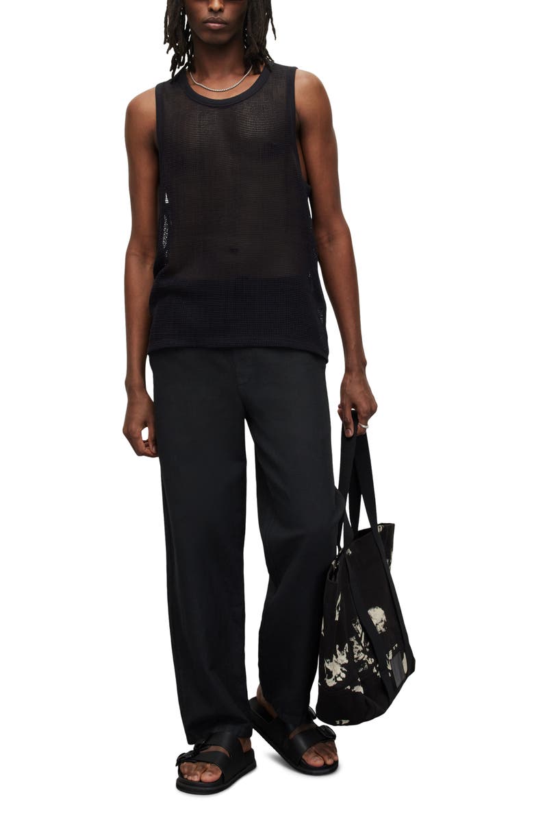 AllSaints Anderson Open Stitch Cotton Tank, Alternate, color, 
