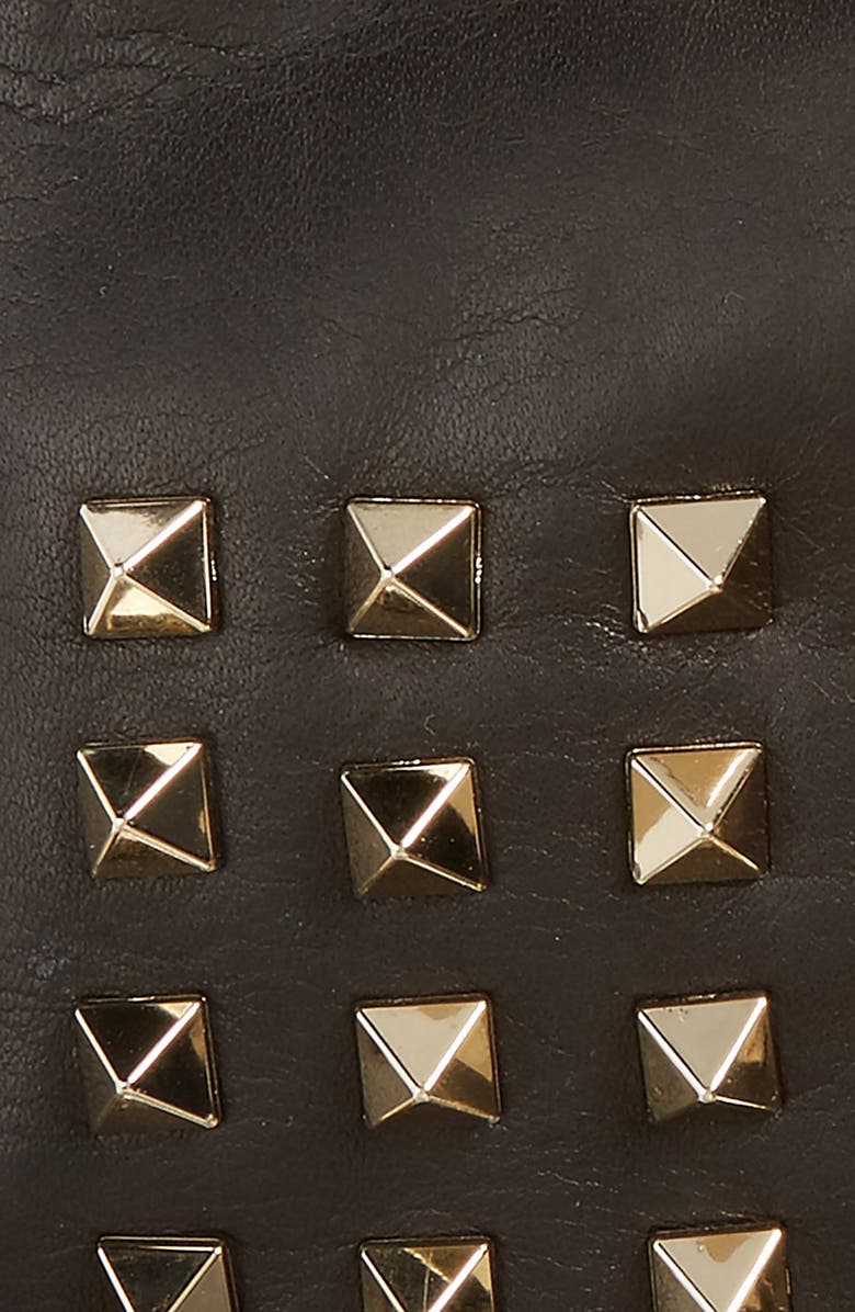 Valentino Garavani Rockstud Leather Gloves, Alternate, color,