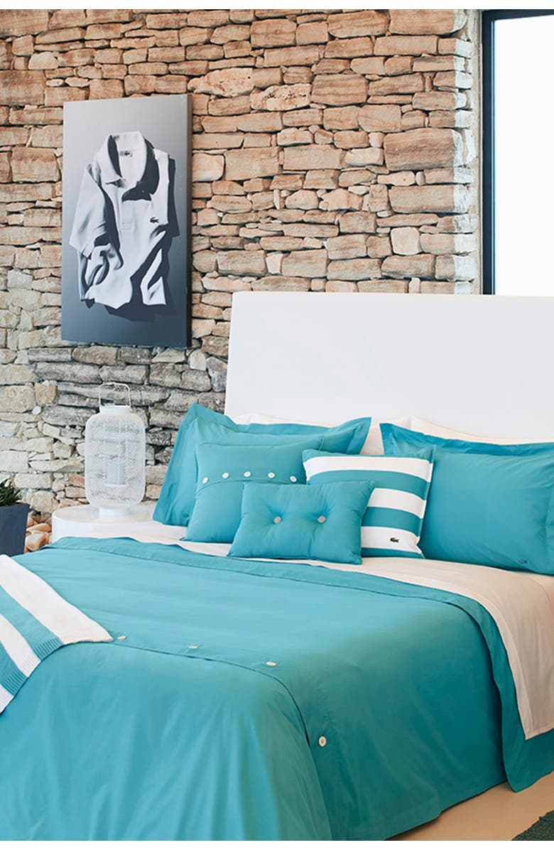 Lacoste King Brushed Twill Duvet Set - Stillwater, Main, color,