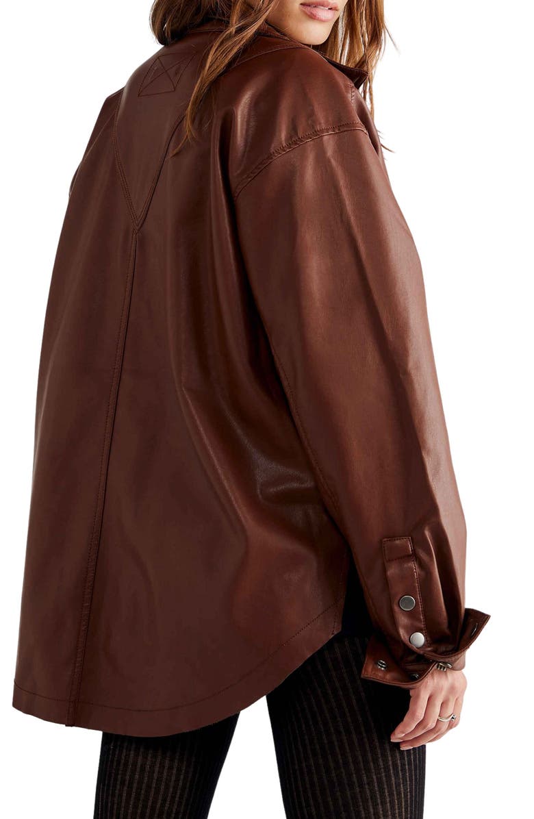 Free People Easy Rider Faux Leather Jacket, Alternate, color,
