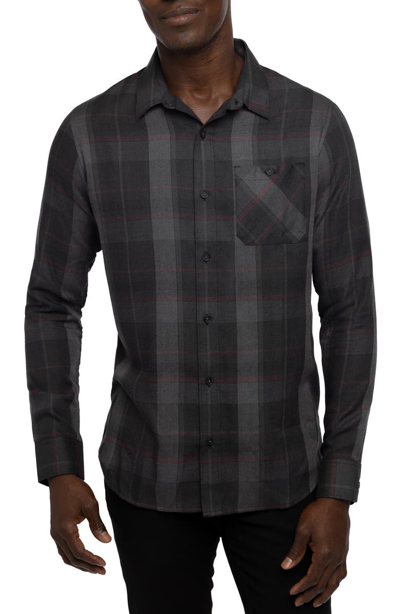 TravisMathew Prize Money Plaid Button-Up Shirt, Main, color,