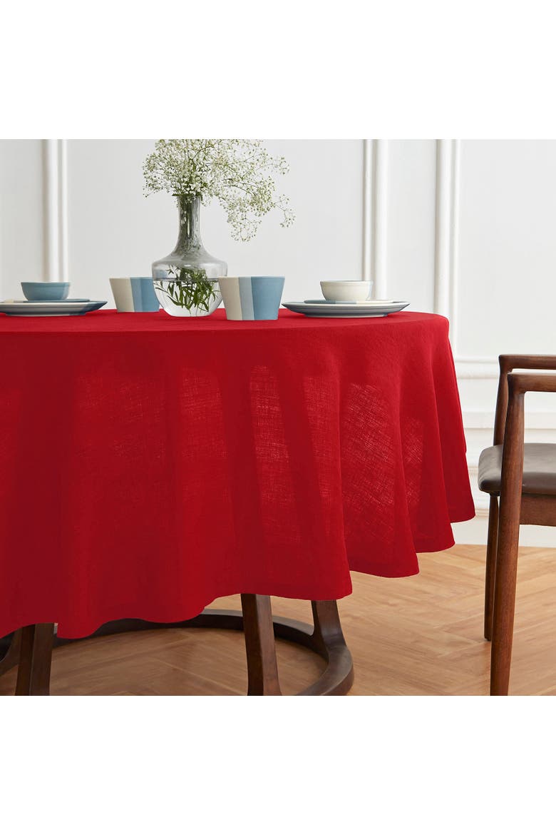 Linen Round Tablecloth - Sonoma, Alternate, color, Red
