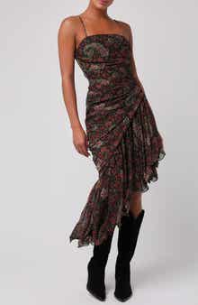 Ashton Paisley Asymmetric Dress