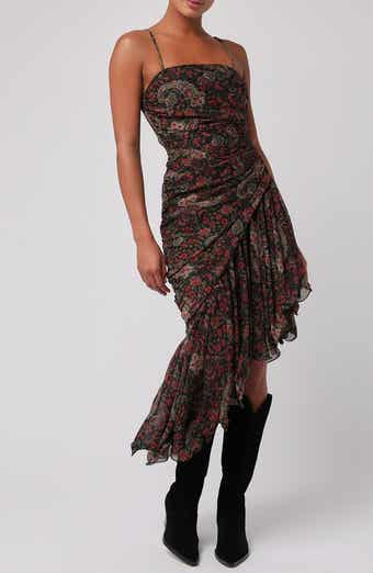 Ashton Paisley Asymmetric Dress