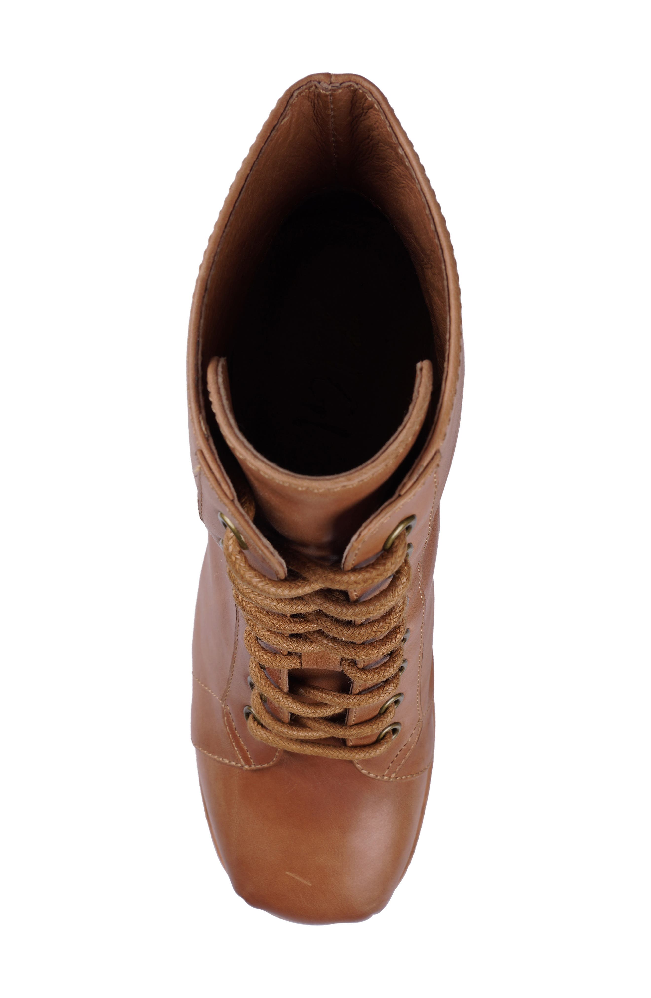 Adelina Platform Bootie, Alternate, color, COGNAC LEATHER