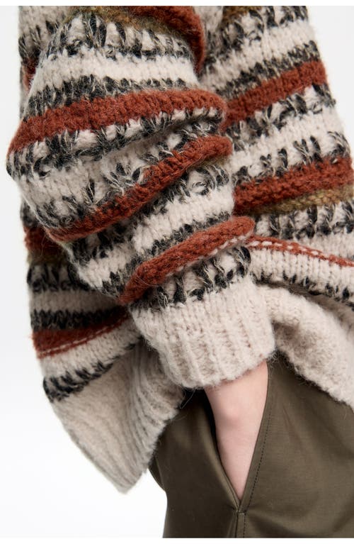 Bimba Y Lola Oversize Multistripe Sweater In Multi