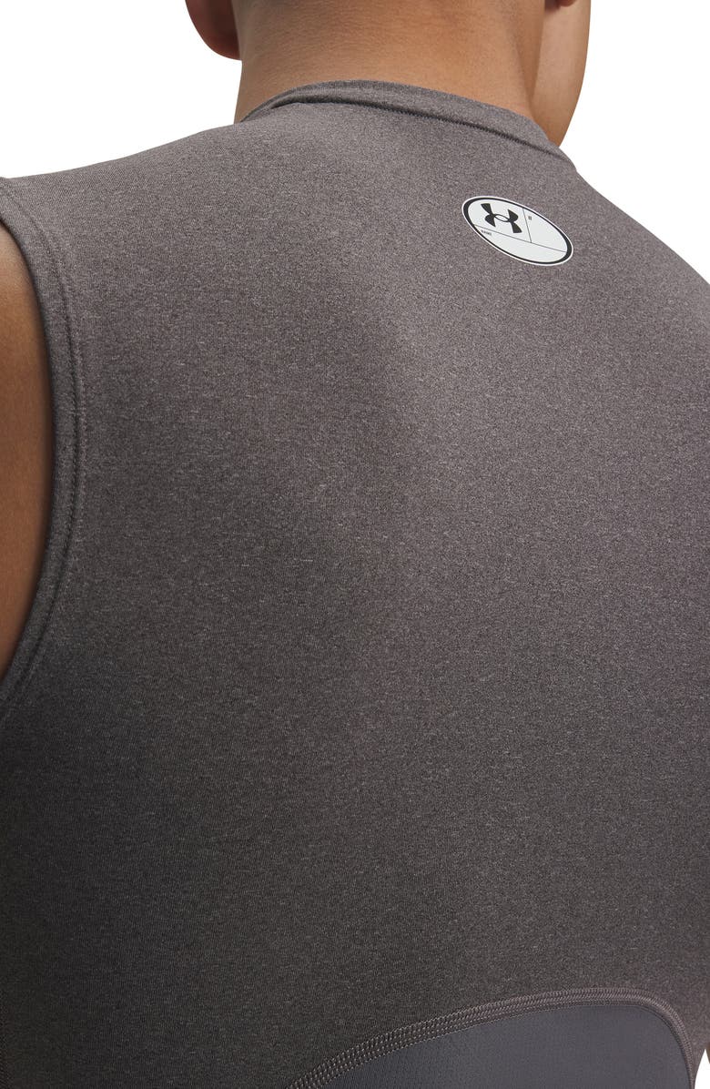 Under Armour HeatGear<sup>®</sup> Compression Tank, Alternate, color, Carbon Heather