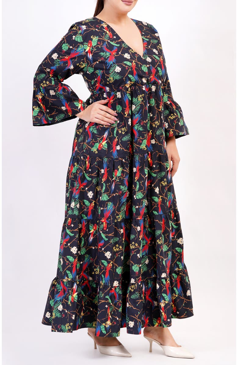 Leota Sariah Poplin Maxi Dress, Alternate, color, Macaw