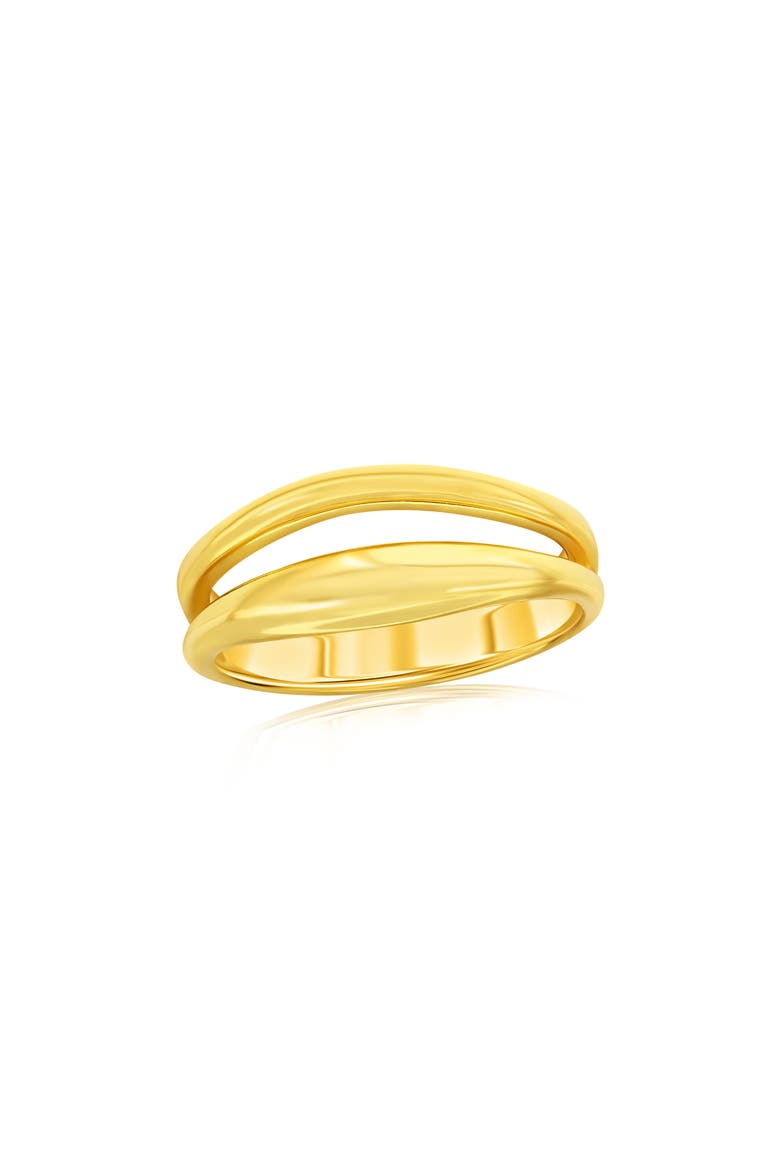 Double Row Band Ring, Main, color, GOLD