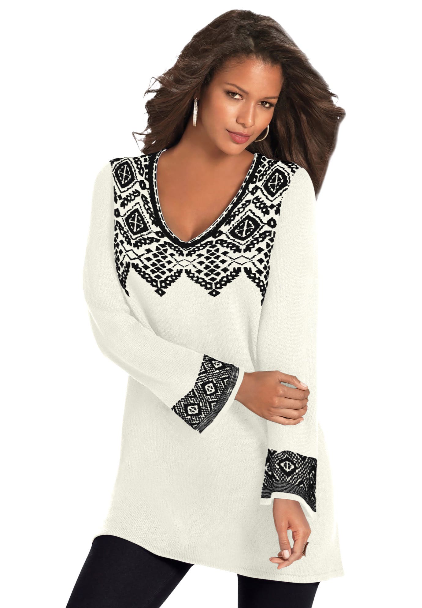 IVORY BLACK FAIR ISLE