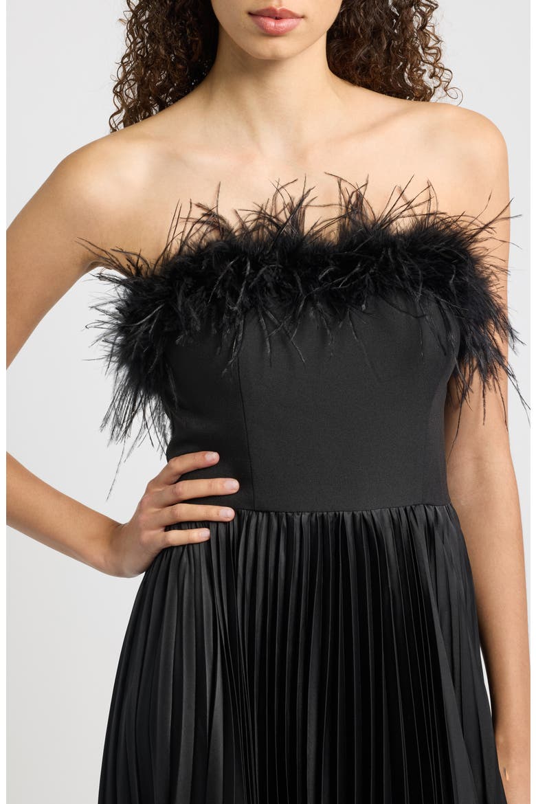 Tierra Strapless Maxi Dress, Alternate, color, BLACK