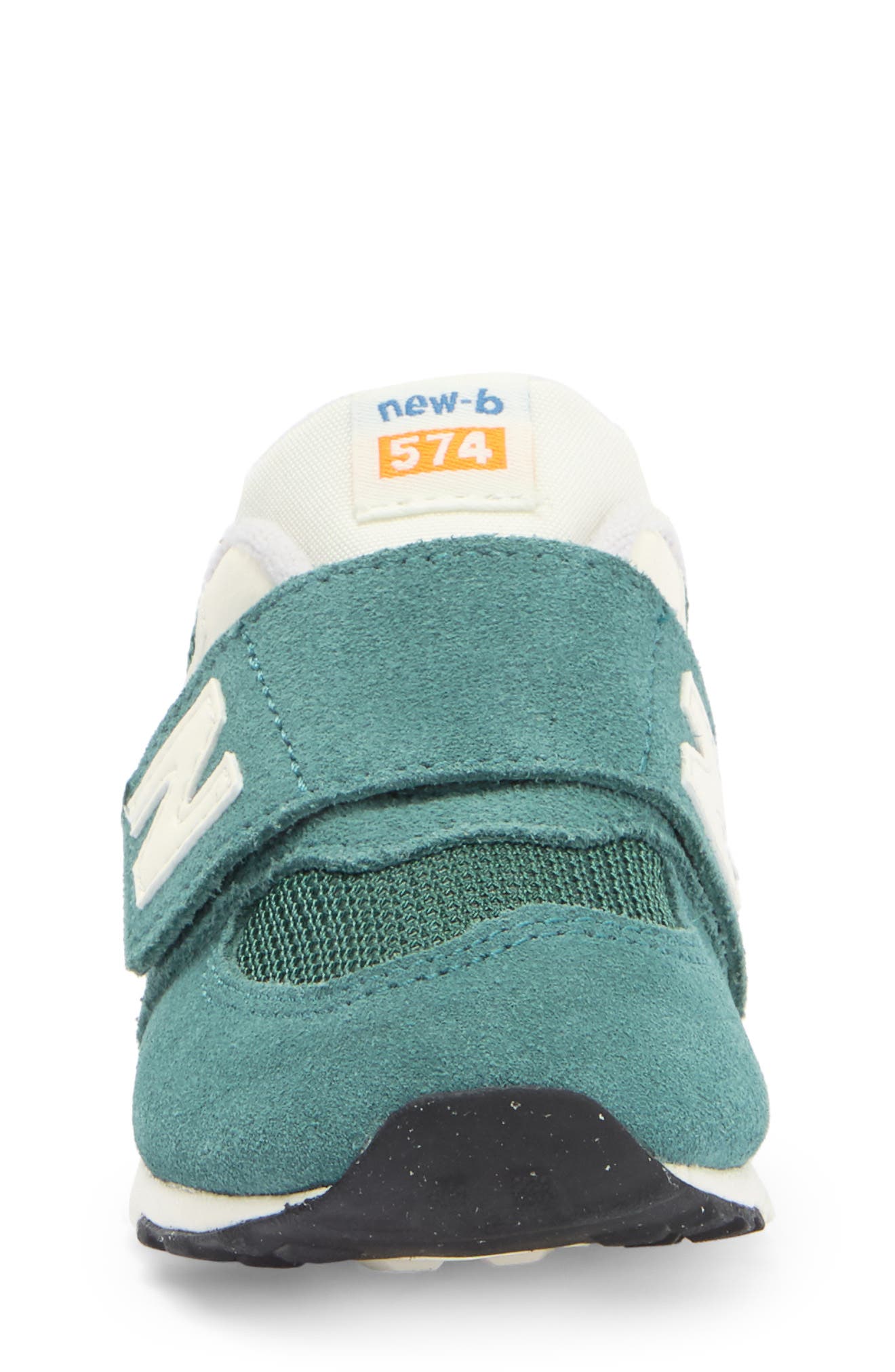 New Balance Kids' 574 New B Sneaker, Alternate, color, New Spruce/ Blast Red