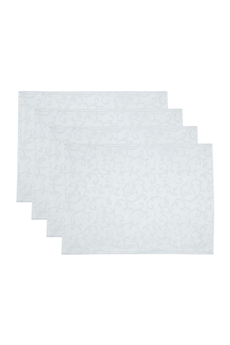 Opal Innocence Reversible Placemats Set of 4, Main, color, White